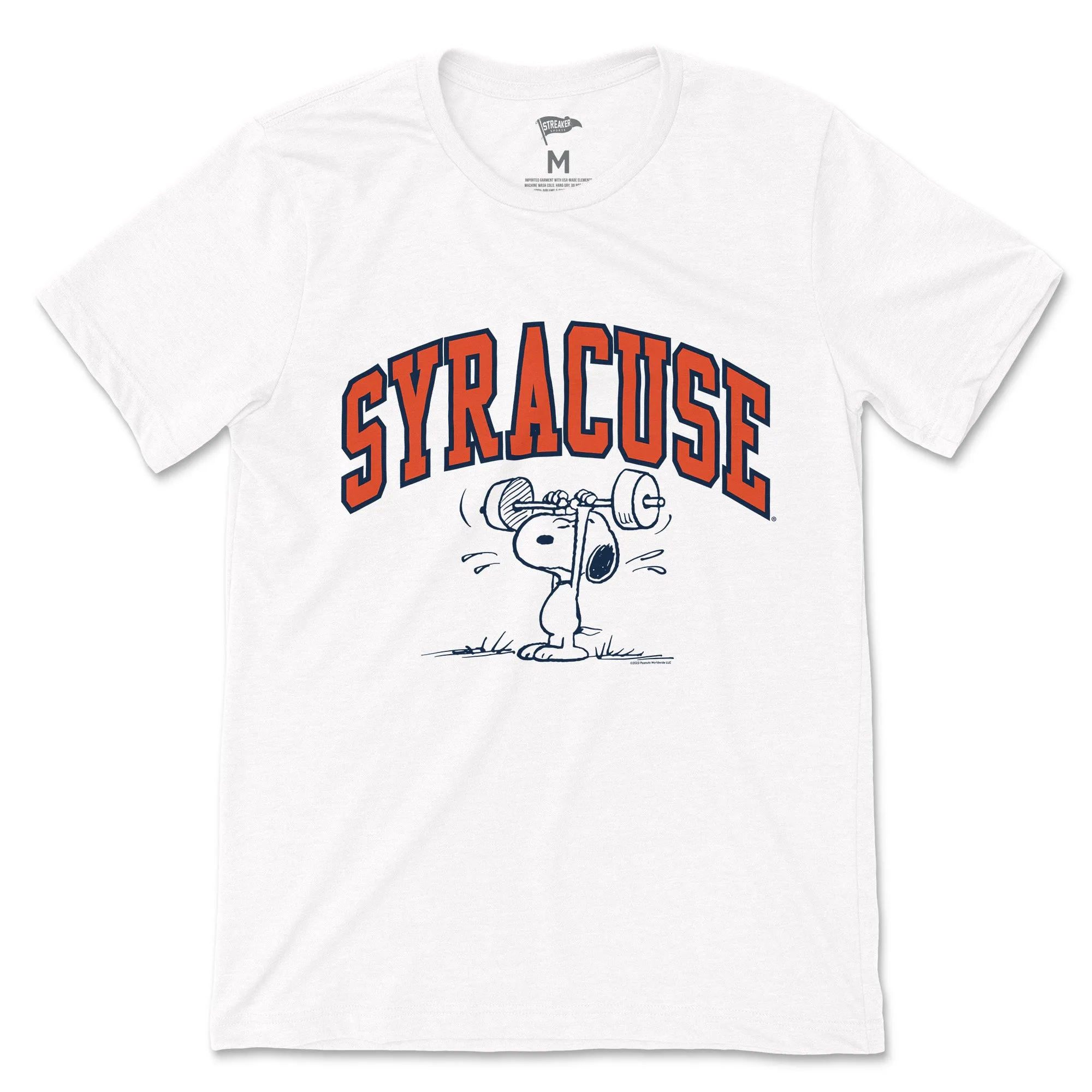 Peanuts x Syracuse Athletics Tee sold by Streaker Sports