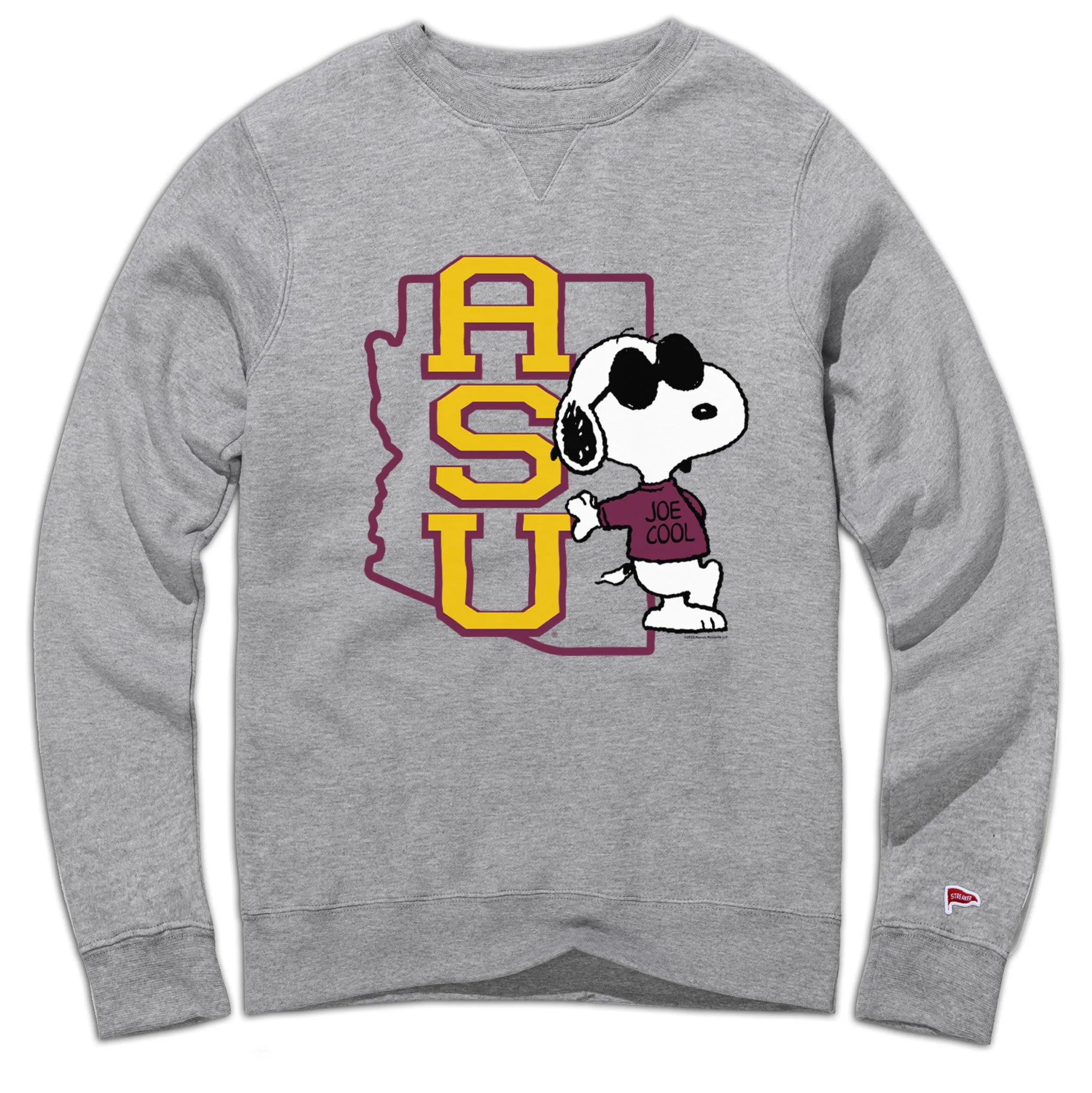 Peanuts x Arizona State Joe Cool Crewneck Sweatshirt sold by Streaker Sports