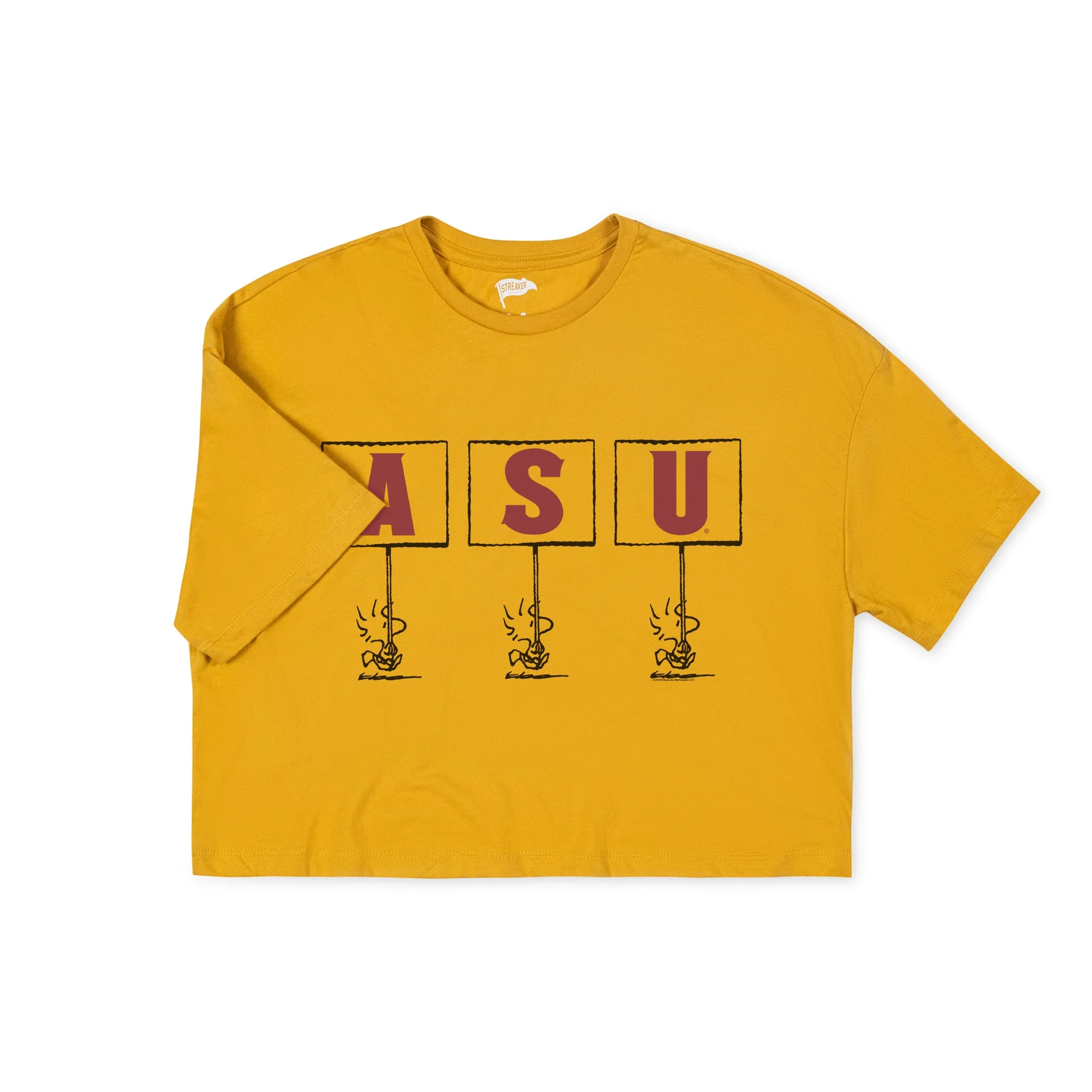 Peanuts x Arizona State Gameday Women's Crop Tee sold by Streaker Sports