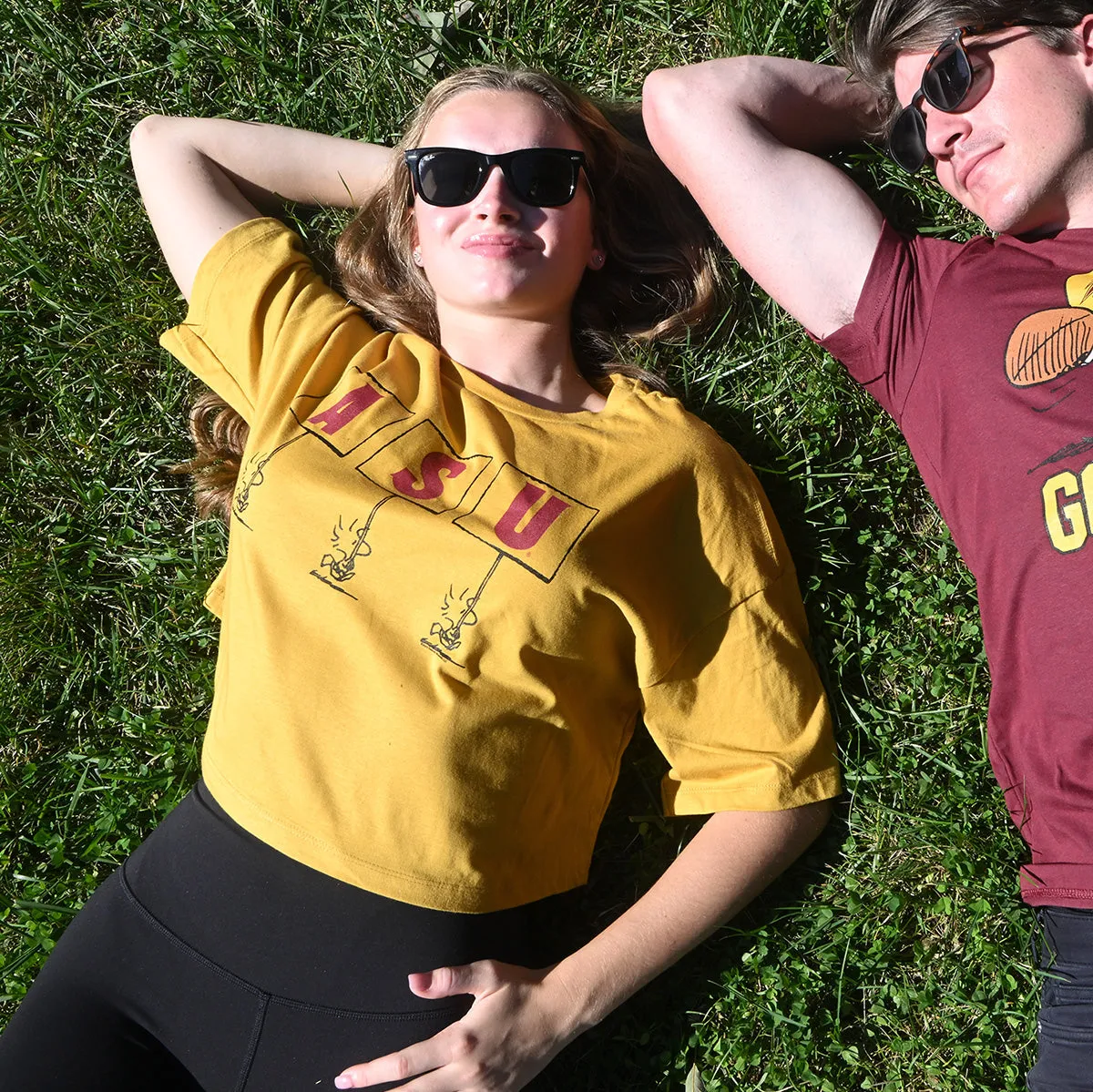 Peanuts x Arizona State Gameday Women's Crop Tee sold by Streaker Sports product image thumbnail 2