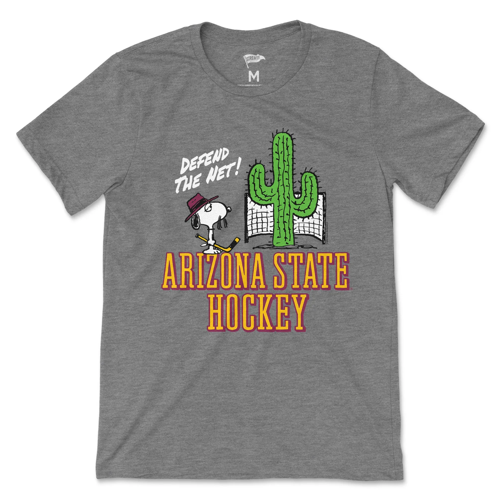 Peanuts x Arizona State Desert Hockey Tee sold by Streaker Sports