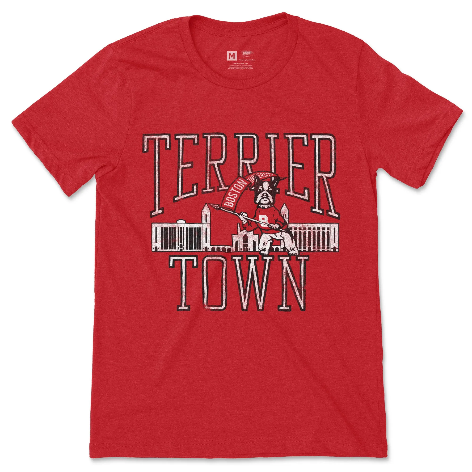 Boston University Terrier Town Tee sold by Streaker Sports
