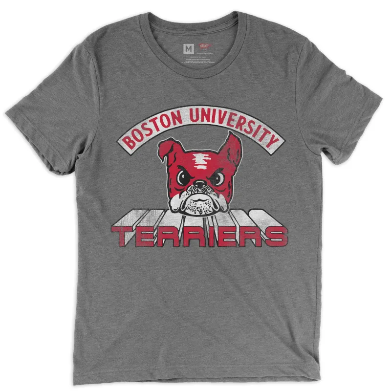Boston University Vintage Block Terriers Tee sold by Streaker Sports