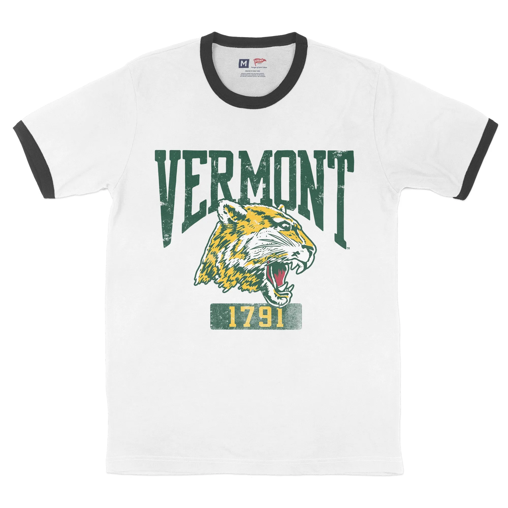 University of Vermont Vintage Catamount Ringer sold by Streaker Sports