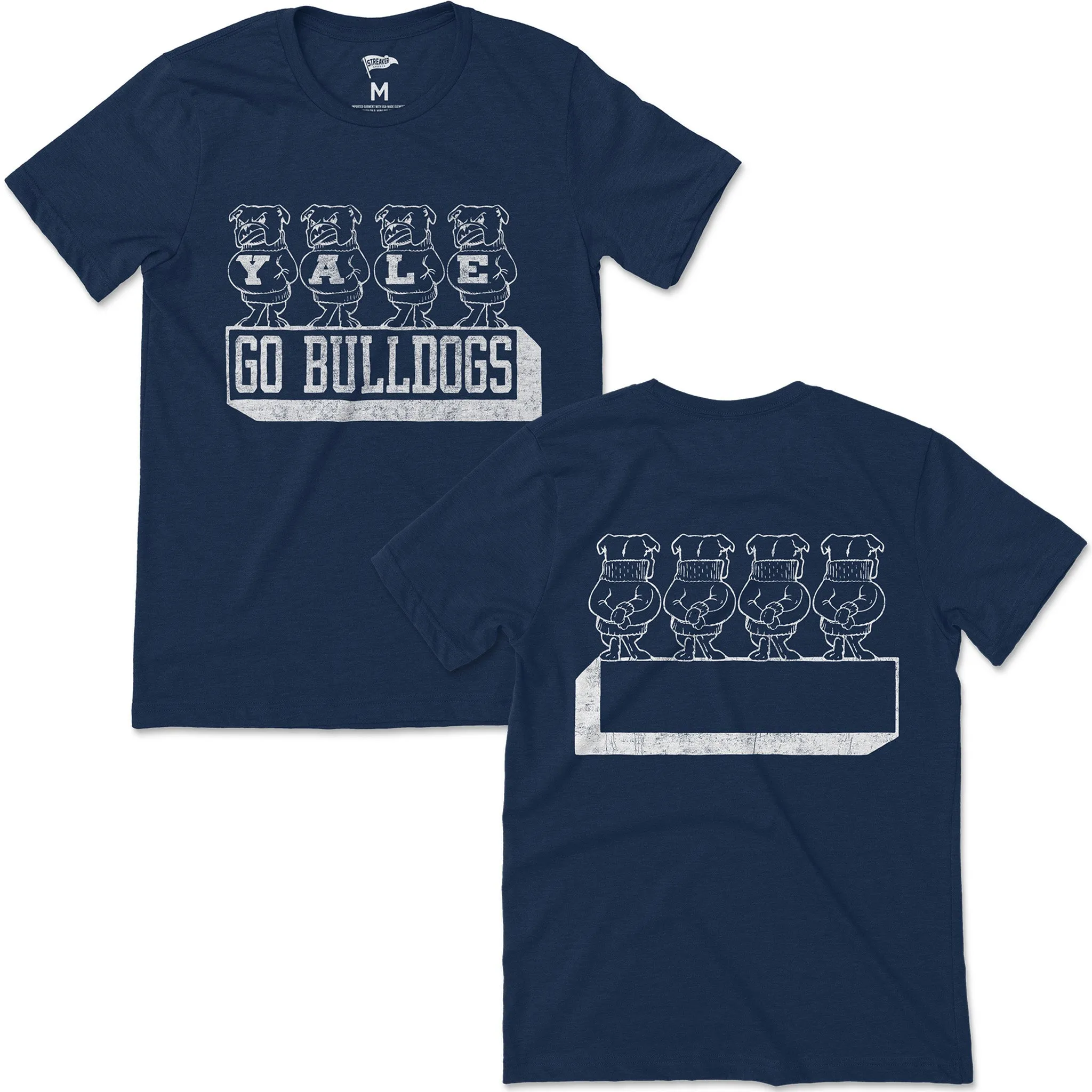 Yale Vintage Handsome Dan Lineup Tee sold by Streaker Sports