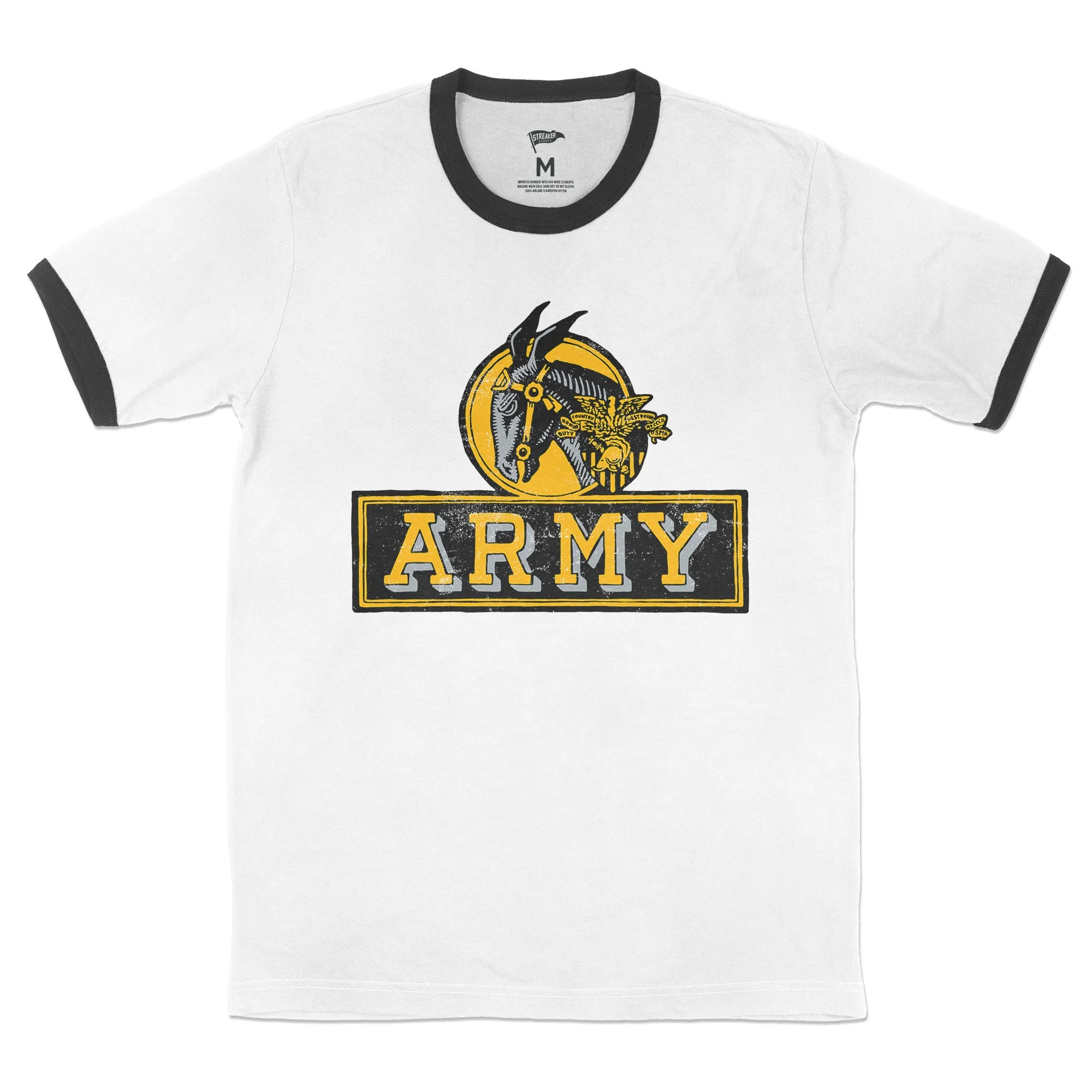 Army Vintage Mule Ringer Tee sold by Streaker Sports