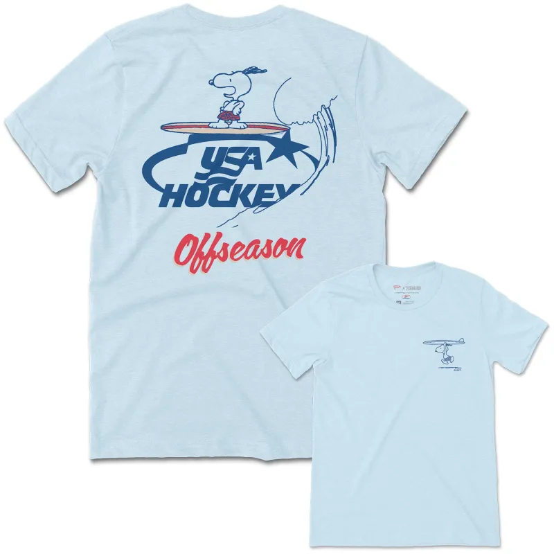 Peanuts x USA Hockey Offseason Surf Tee sold by Streaker Sports