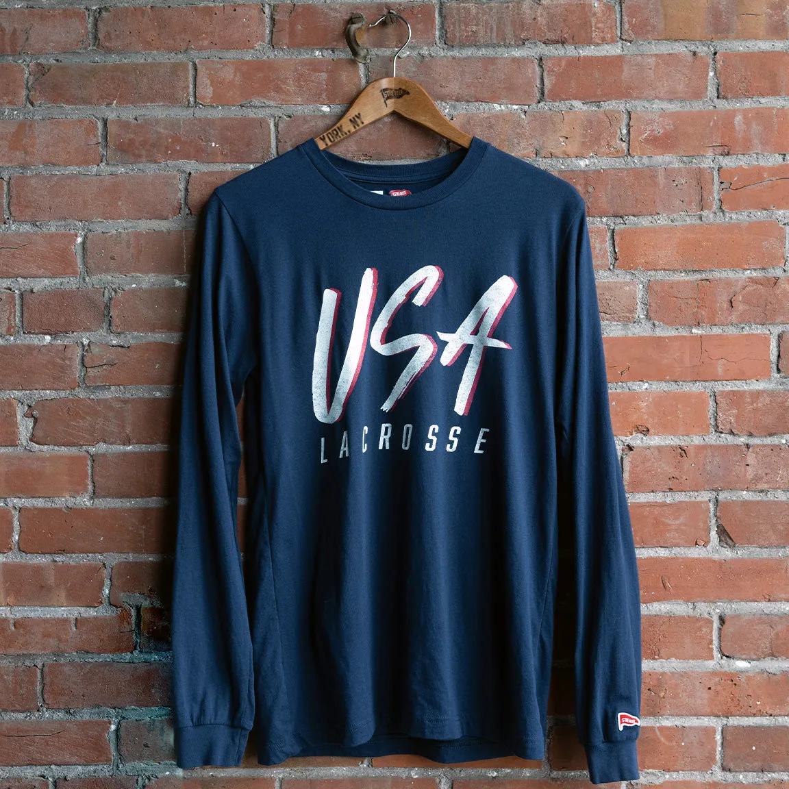 USA Lacrosse Retro Script Long Sleeve sold by Streaker Sports product image thumbnail 2