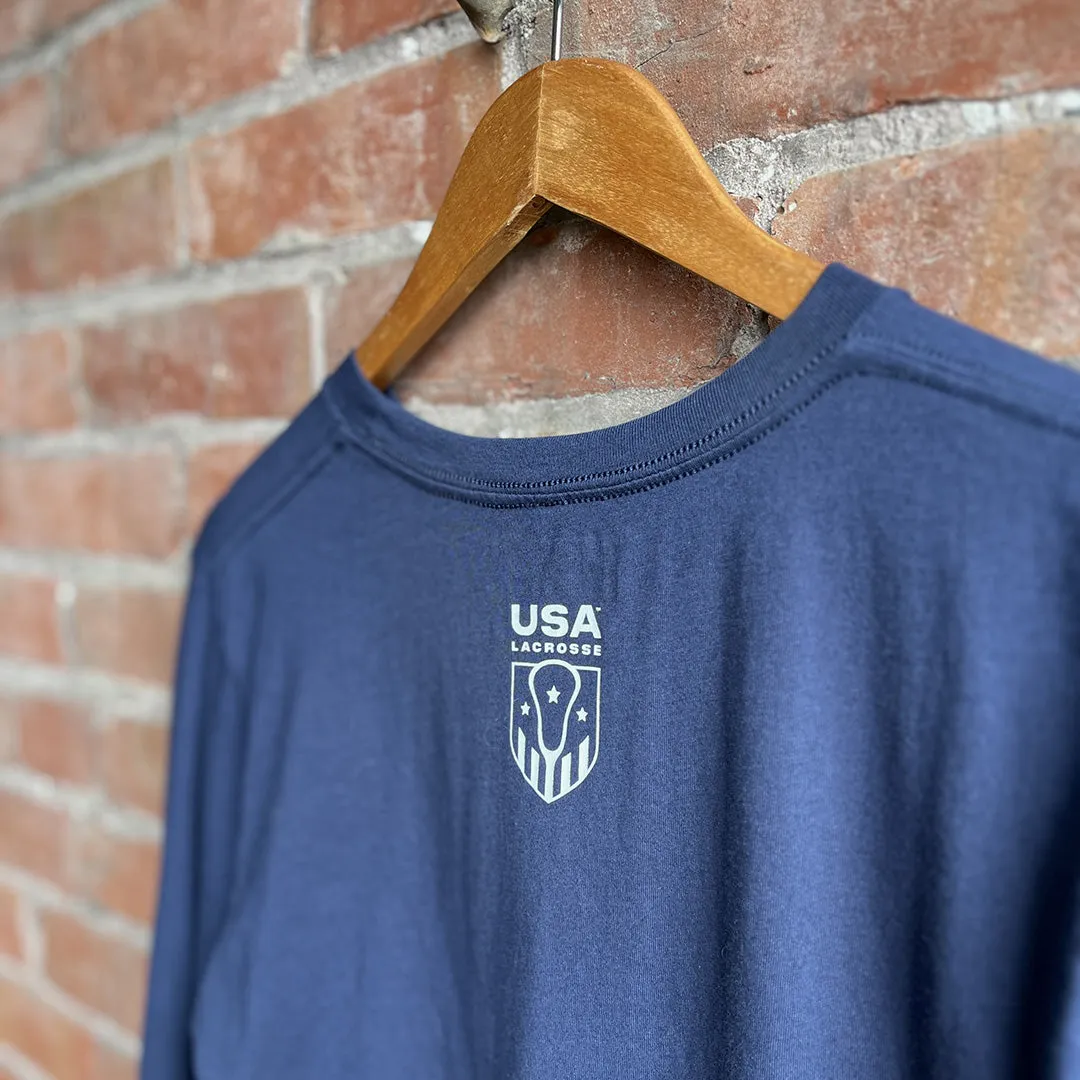 USA Lacrosse Retro Script Long Sleeve sold by Streaker Sports product image thumbnail 3