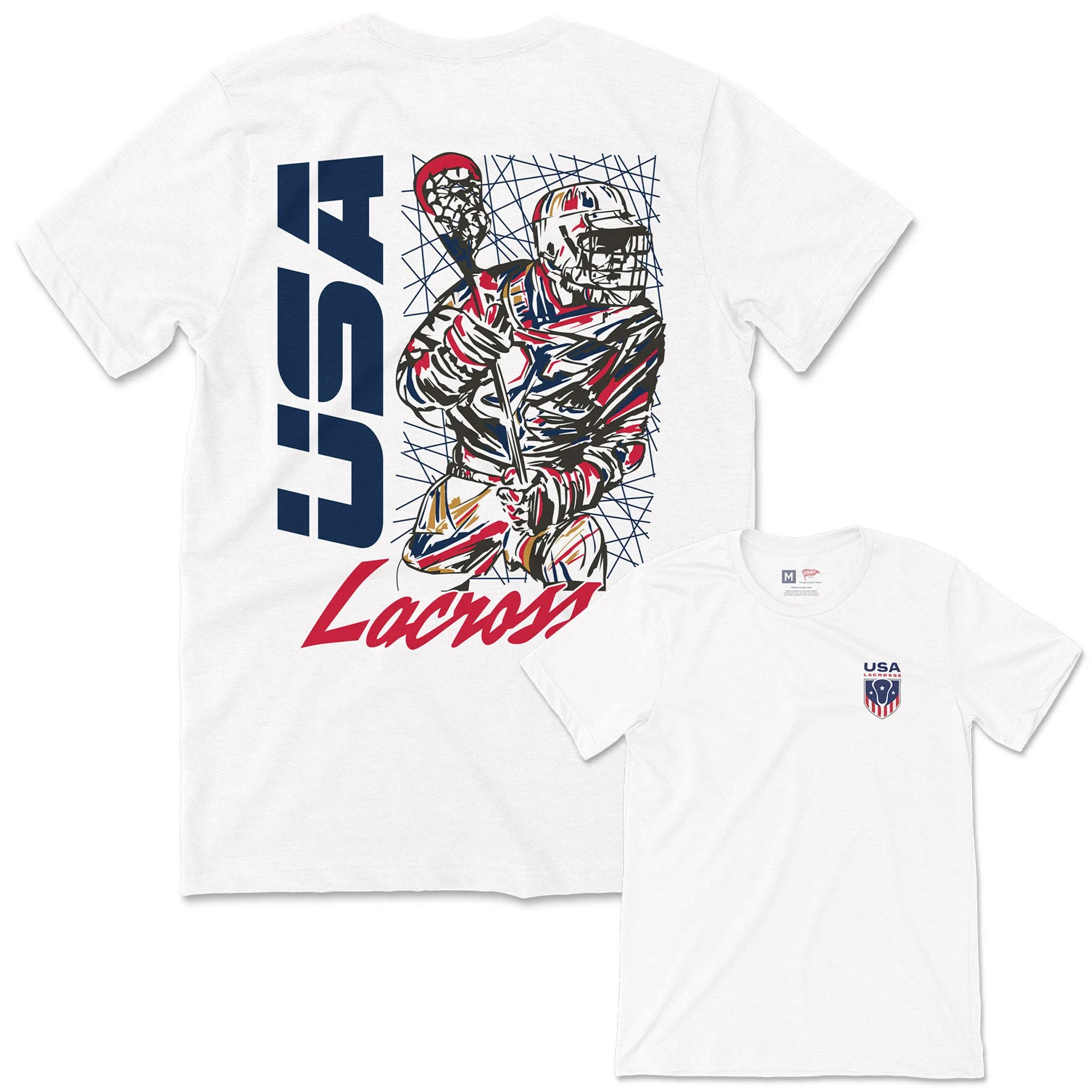USA Lacrosse Retro Player Tee sold by Streaker Sports