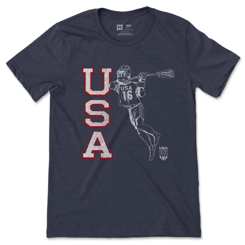 USA Lacrosse Jump Shot Tee sold by Streaker Sports