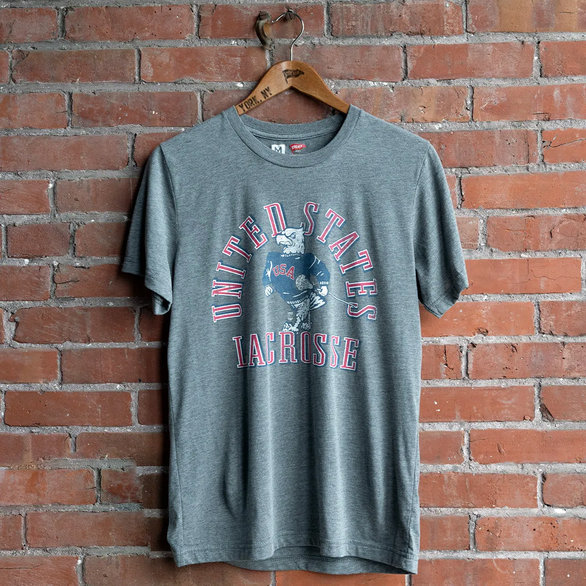 USA Lacrosse Vintage Eagle Mascot Tee sold by Streaker Sports product image thumbnail 2