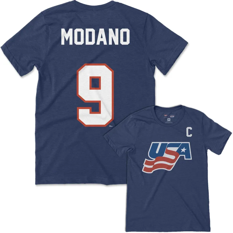 Team USA Mike Modano Jersey Tee sold by Streaker Sports