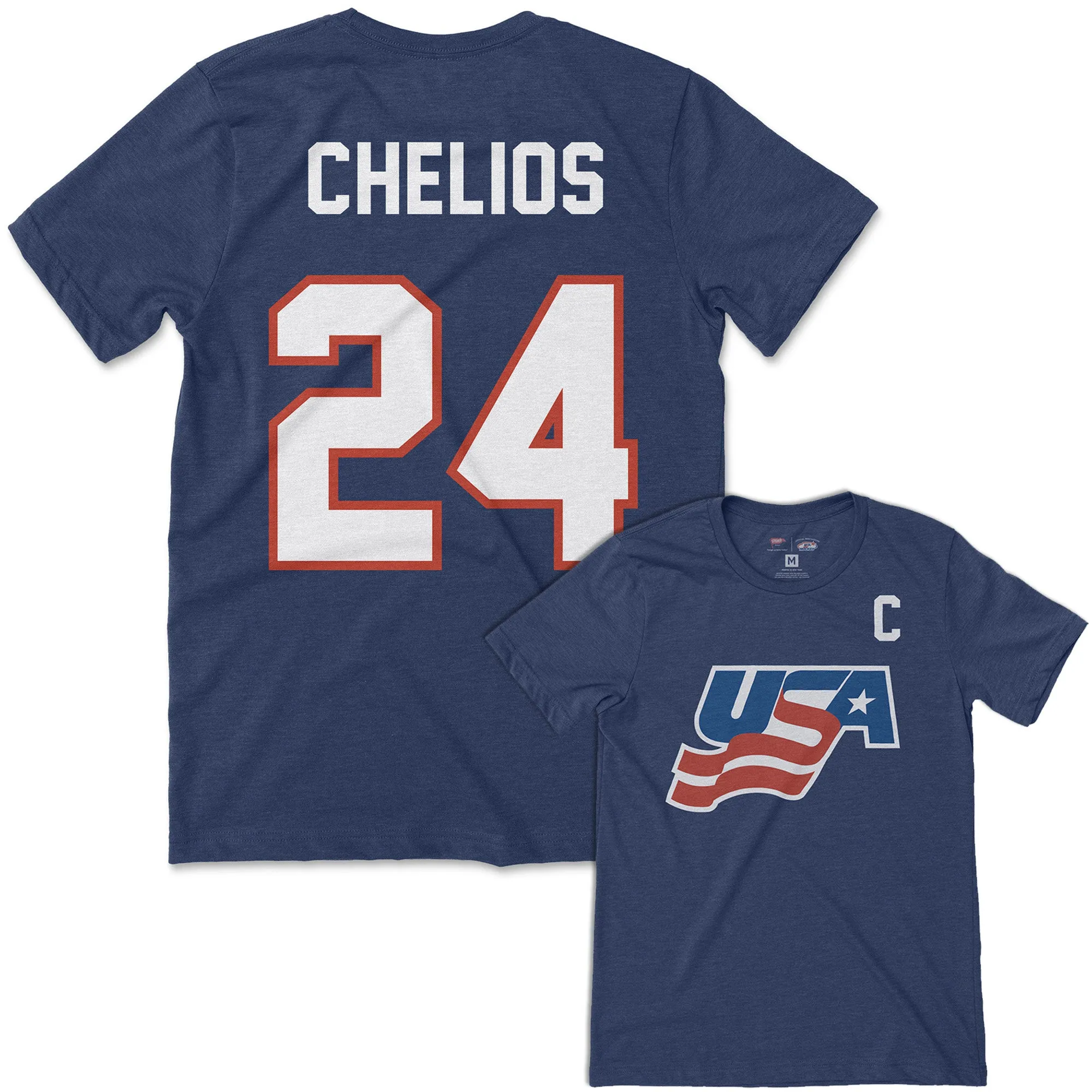 Team USA Chris Chelios Jersey Tee sold by Streaker Sports