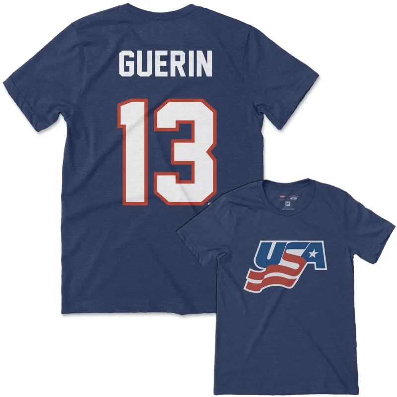 Team USA Bill Guerin Jersey Tee sold by Streaker Sports