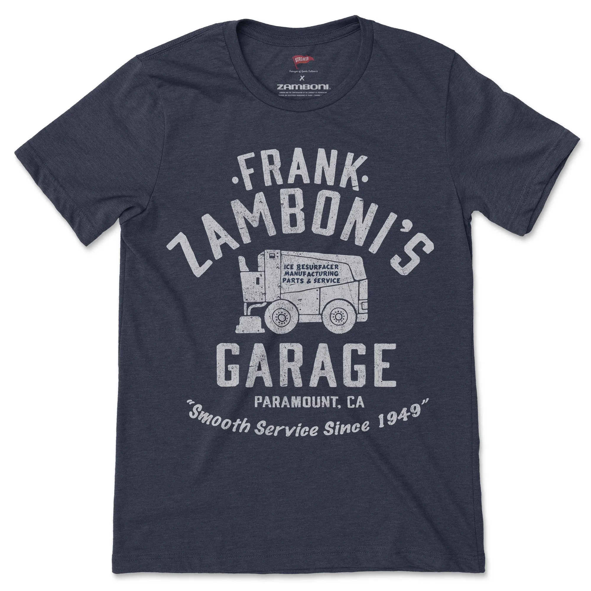 Frank Zamboni's Garage Tee sold by Streaker Sports