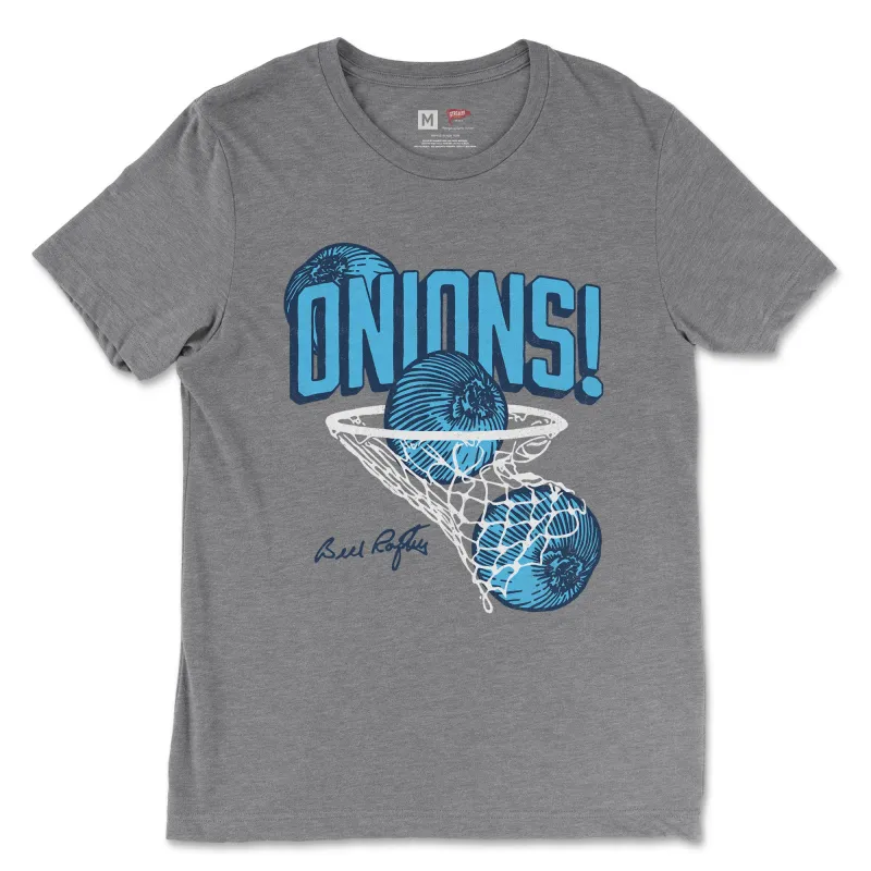 Bill Raftery Onions! Hoop Tee Carolina & Navy sold by Streaker Sports