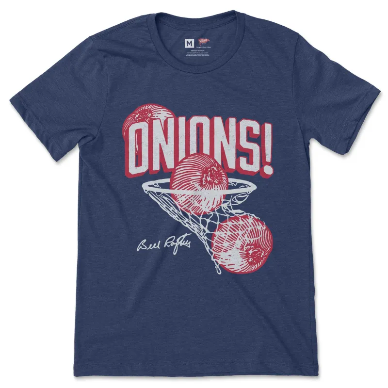 Bill Raftery Onions! Hoop Tee Navy & Red sold by Streaker Sports