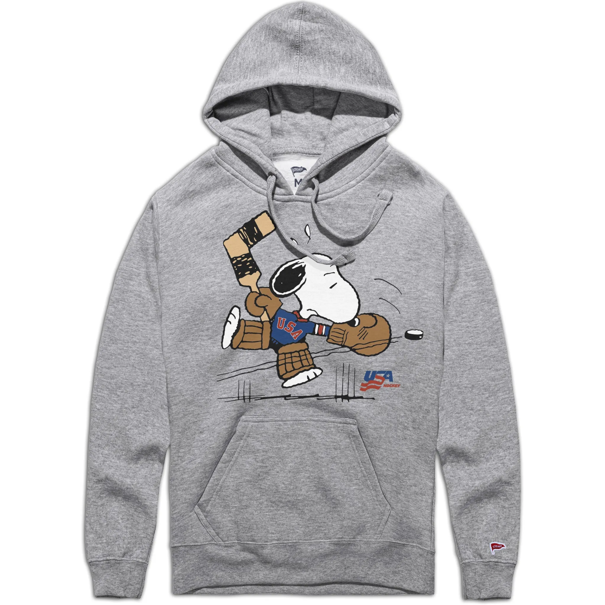 Peanuts x USA Hockey Snoopy Goalie Hoodie sold by Streaker Sports