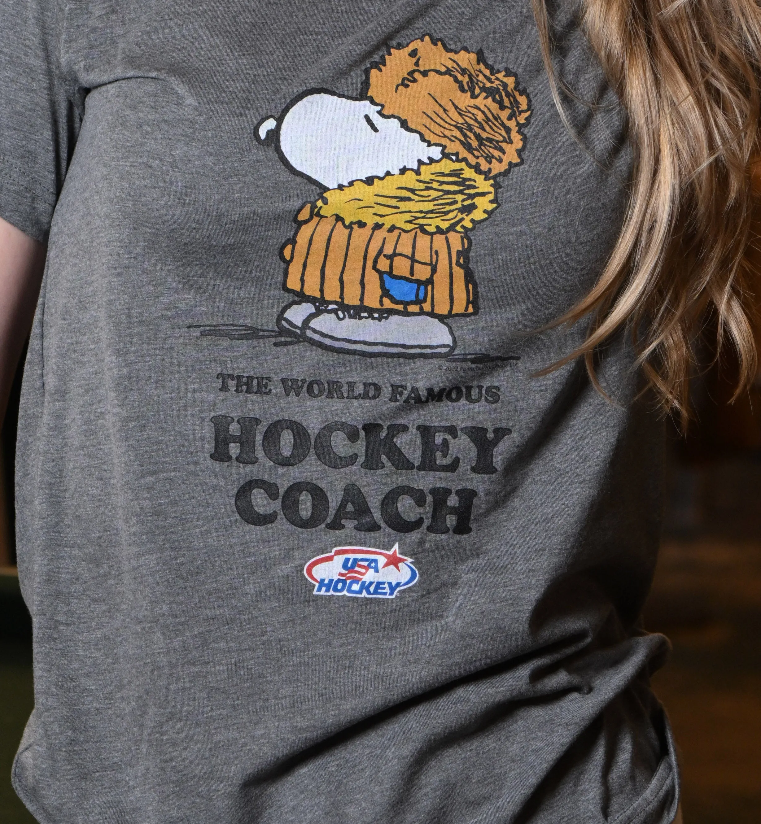 Peanuts x USA Hockey World Famous Hockey Coach Tee sold by Streaker Sports product image thumbnail 2