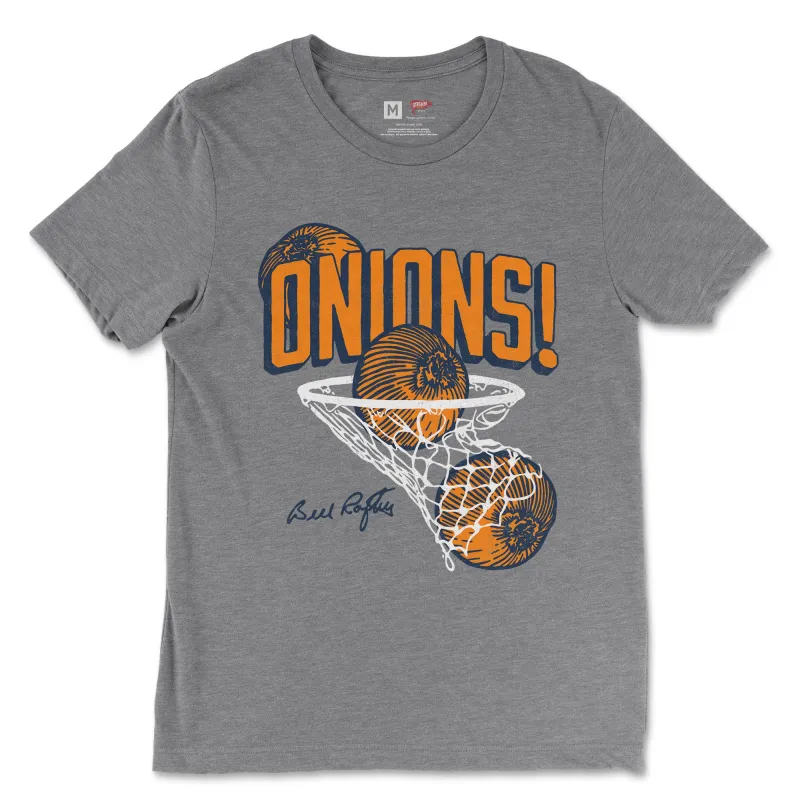 Bill Raftery Onions! Hoop Tee Orange & Navy sold by Streaker Sports