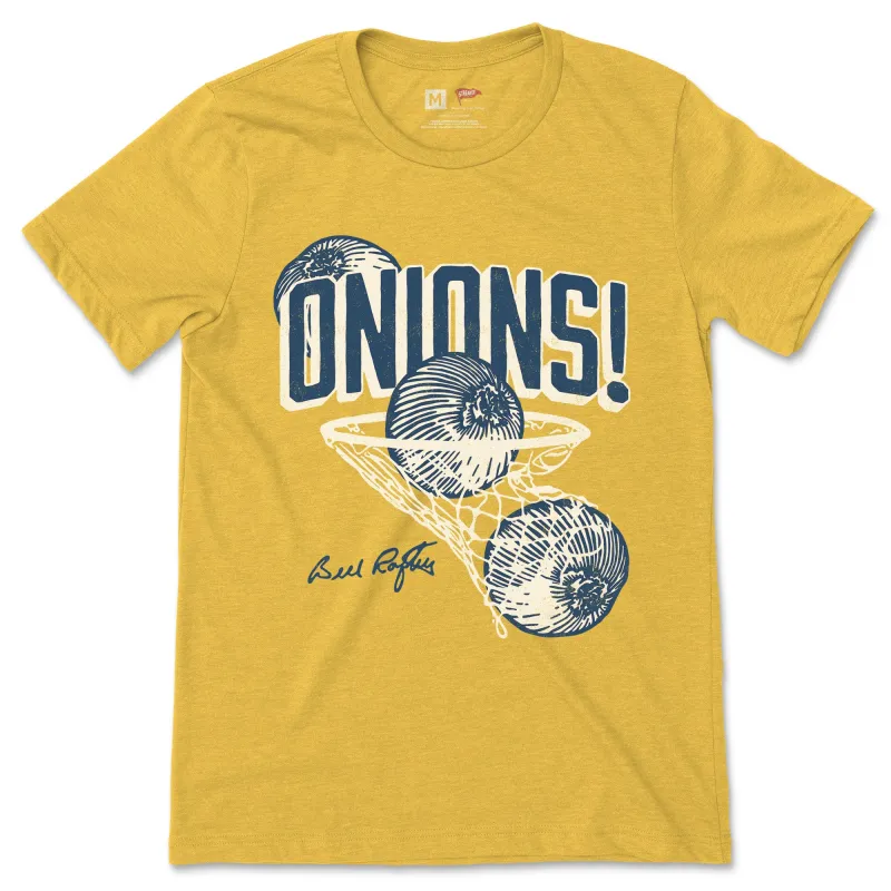 Bill Raftery Onions! Hoop Tee Gold & Blue sold by Streaker Sports