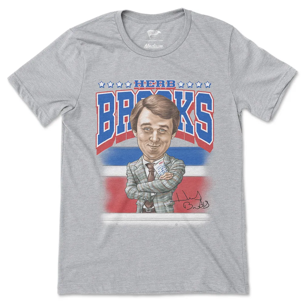 1980 Herb Brooks Miracle On Ice™ Caricature Tee sold by Streaker Sports product image thumbnail 4