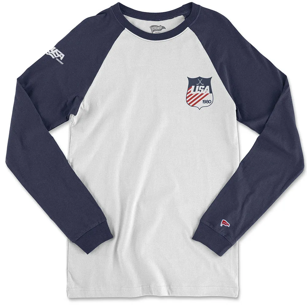 1980 USA Hockey Shield Baseball Shirt sold by Streaker Sports