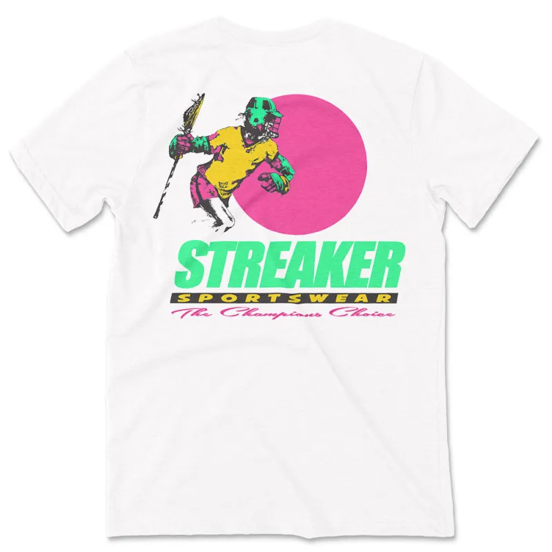 Streaker Champions Choice Retro Lacrosse Logo Tee sold by Streaker Sports