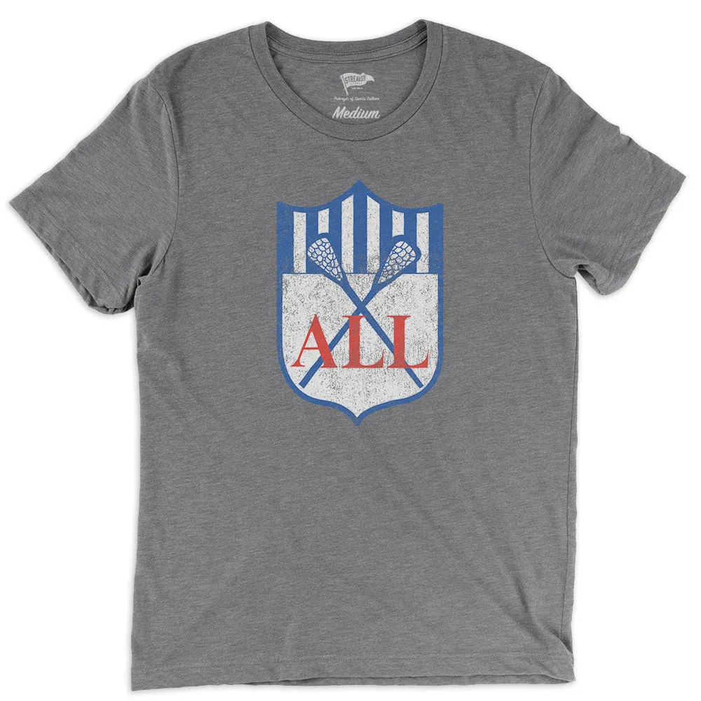 1988 American Lacrosse League Logo Tee sold by Streaker Sports