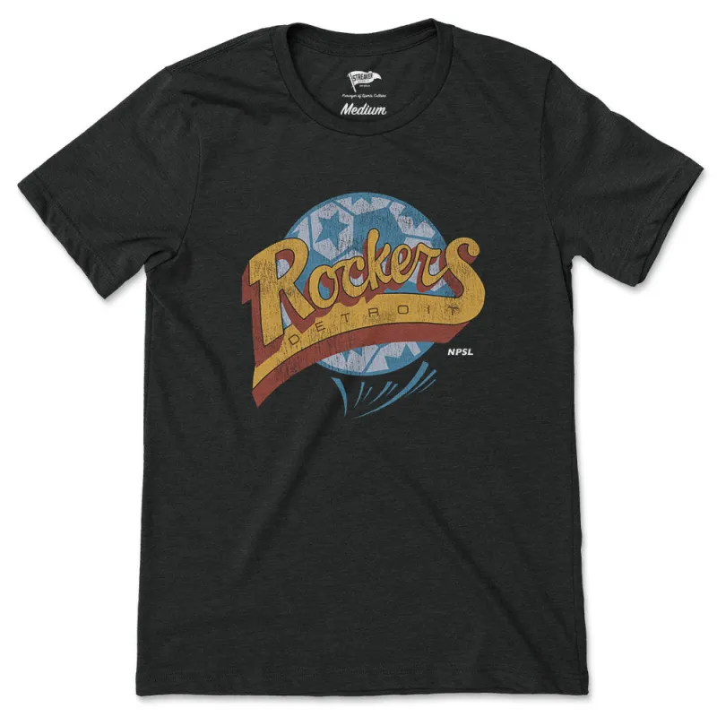 1990 Detroit Rockers Logo Tee sold by Streaker Sports