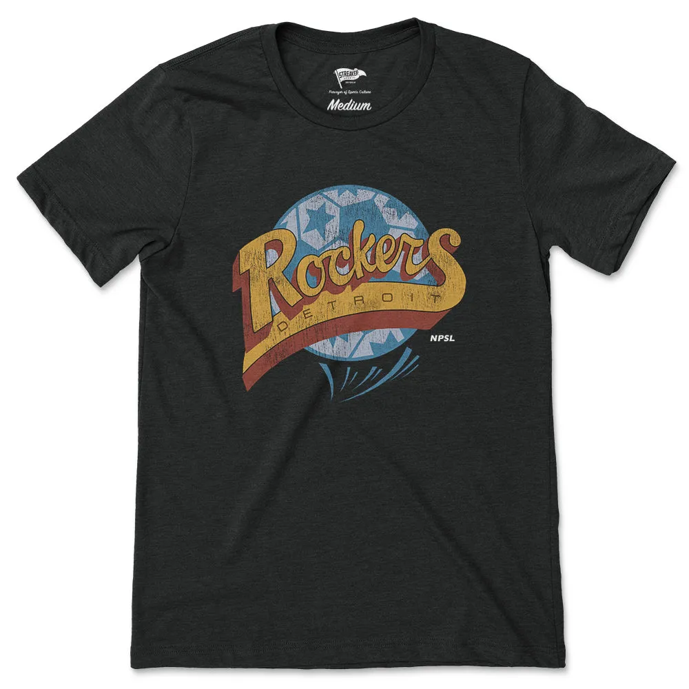 1990 Detroit Rockers Logo Tee sold by Streaker Sports