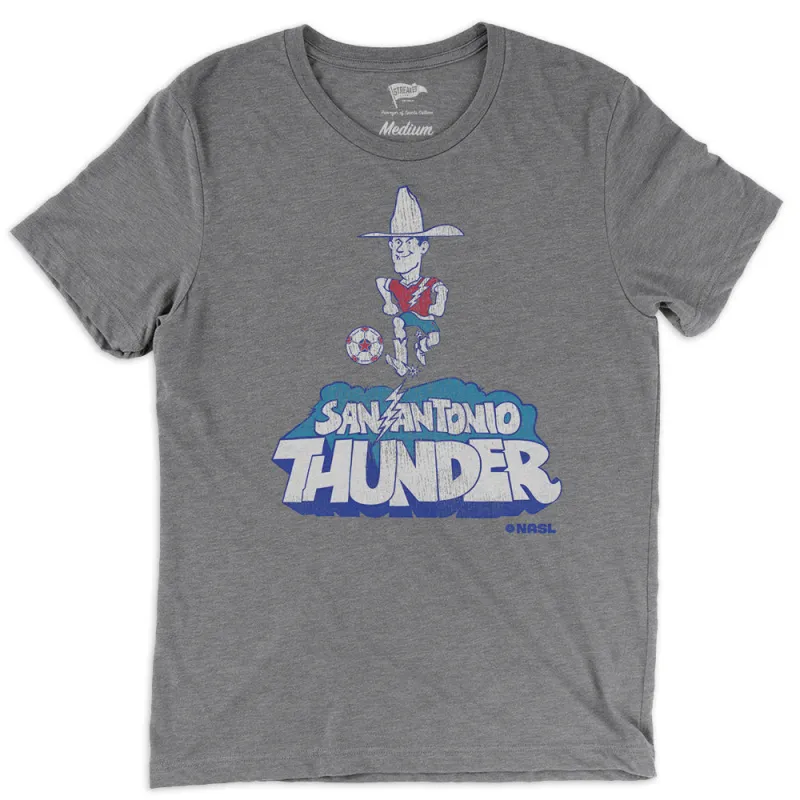 1975 San Antonio Thunder Alternate Logo Tee sold by Streaker Sports