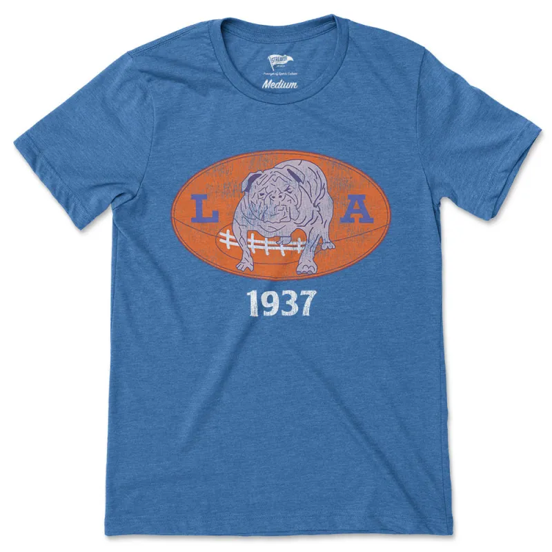 1937 Los Angeles Bulldogs Football Tee sold by Streaker Sports