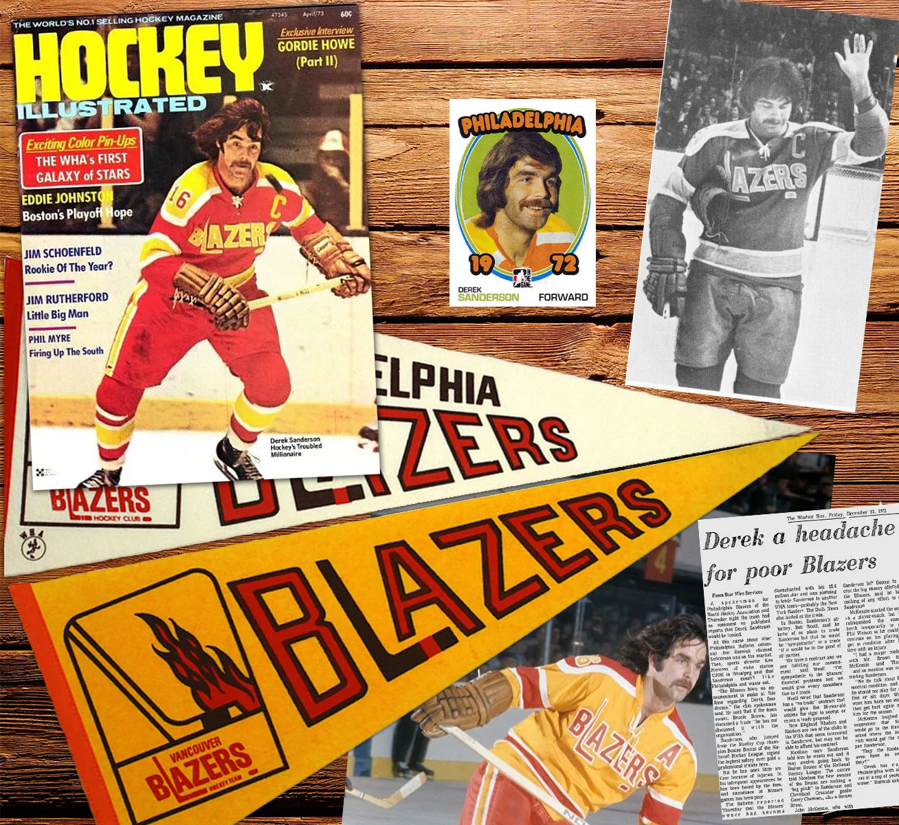 1973 Philadelphia Blazers Tee sold by Streaker Sports product image thumbnail 2