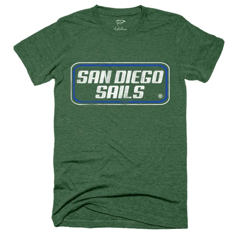 1975 San Diego Sails Wordmark Tee sold by Streaker Sports