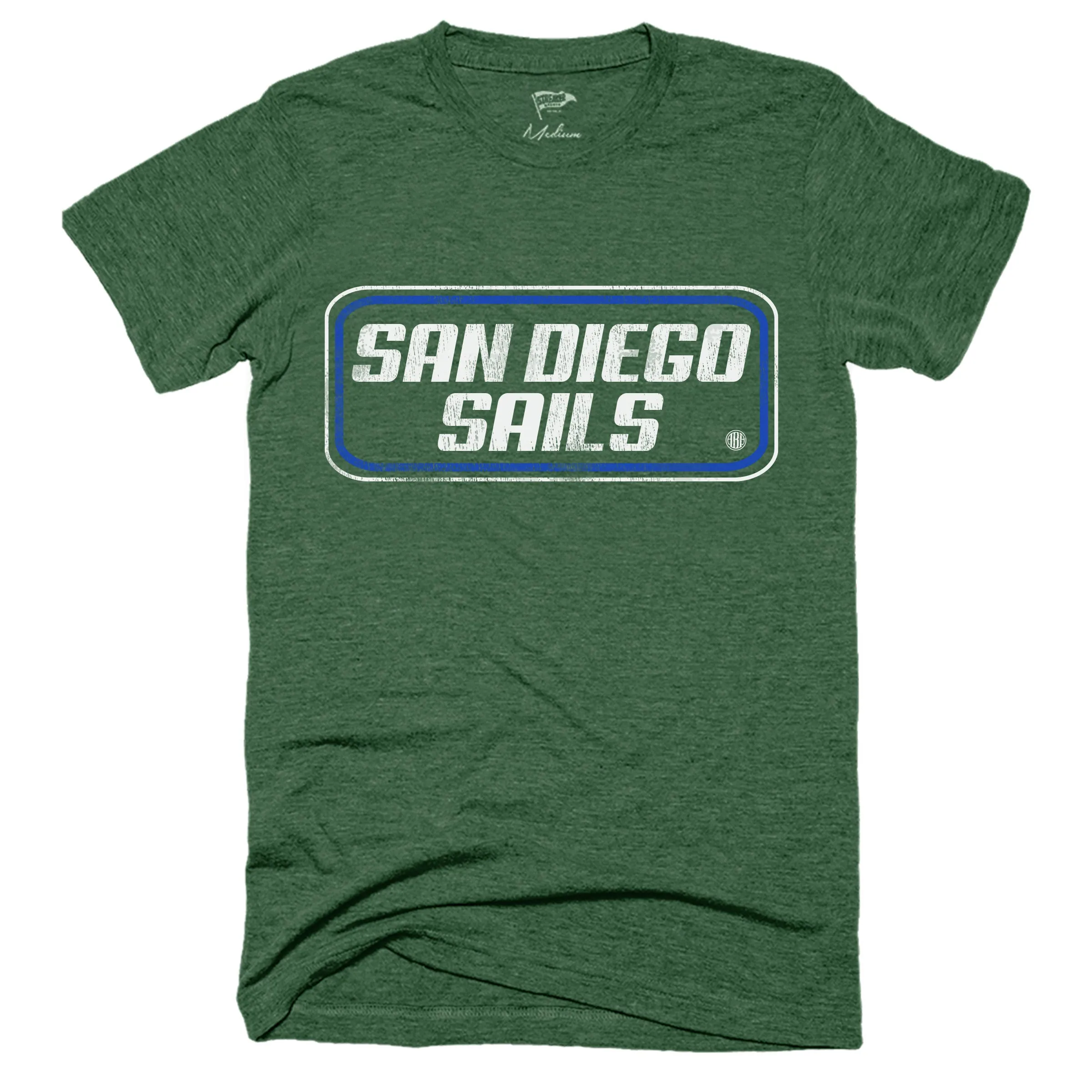 1975 San Diego Sails Wordmark Tee sold by Streaker Sports