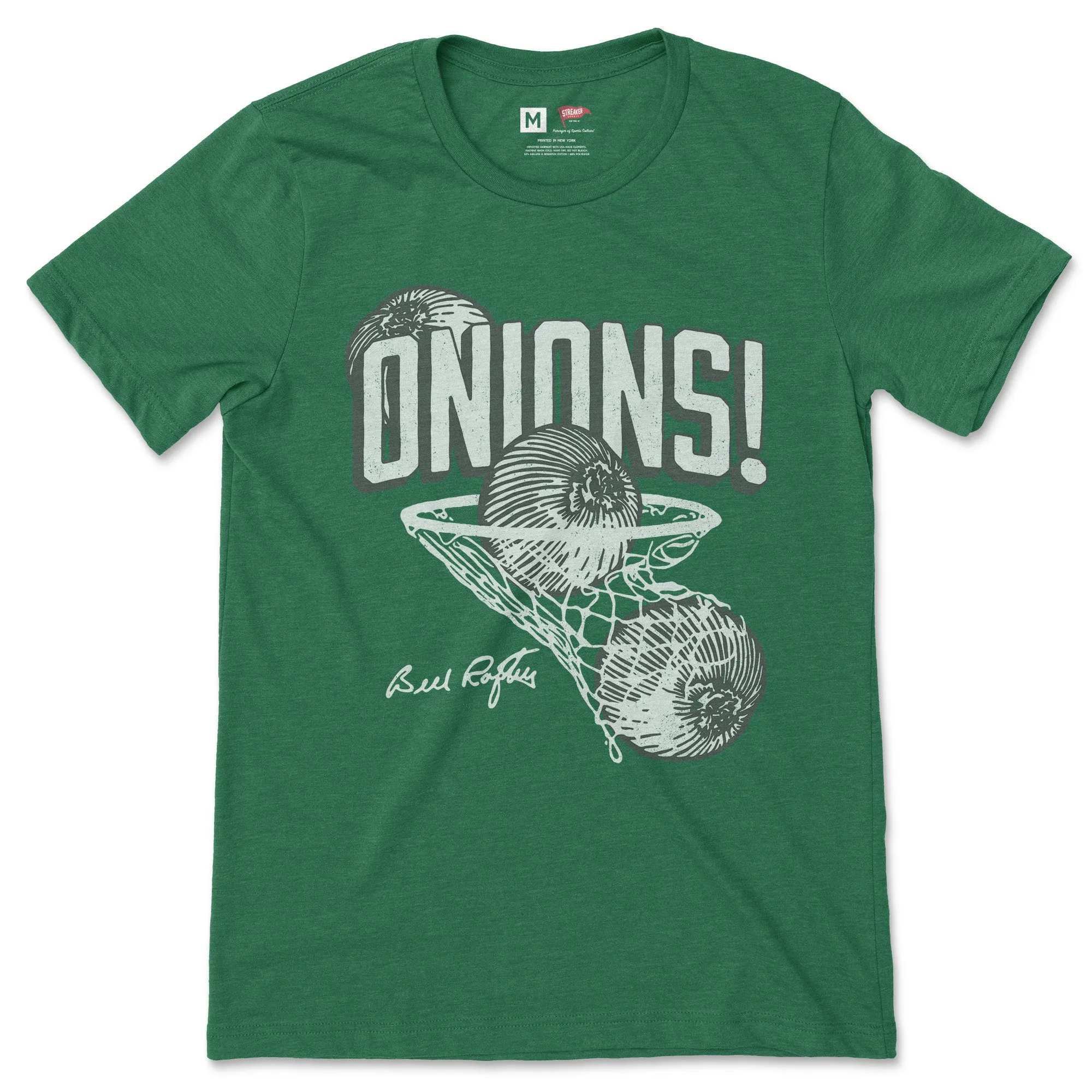 Bill Raftery Onions! Hoop Tee Green sold by Streaker Sports
