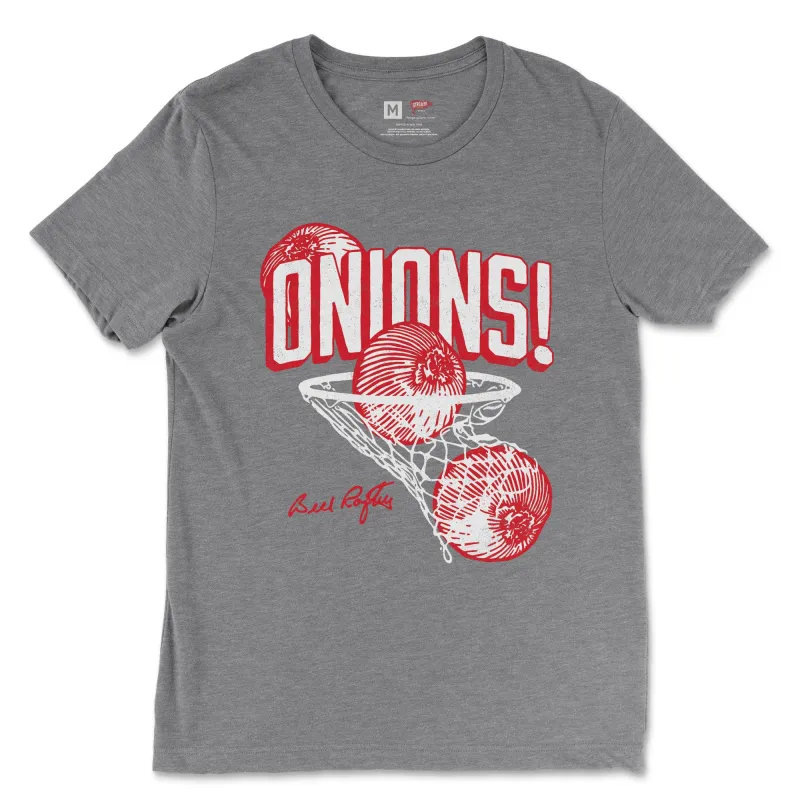 Bill Raftery Onions! Hoop Tee Red & White sold by Streaker Sports