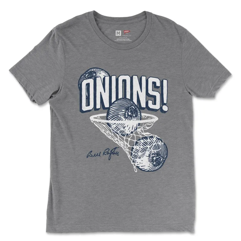 Bill Raftery Onions! Hoop Tee White & Navy sold by Streaker Sports