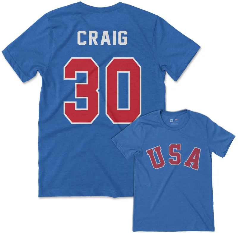 1980 Jim Craig Away Jersey Tee sold by Streaker Sports