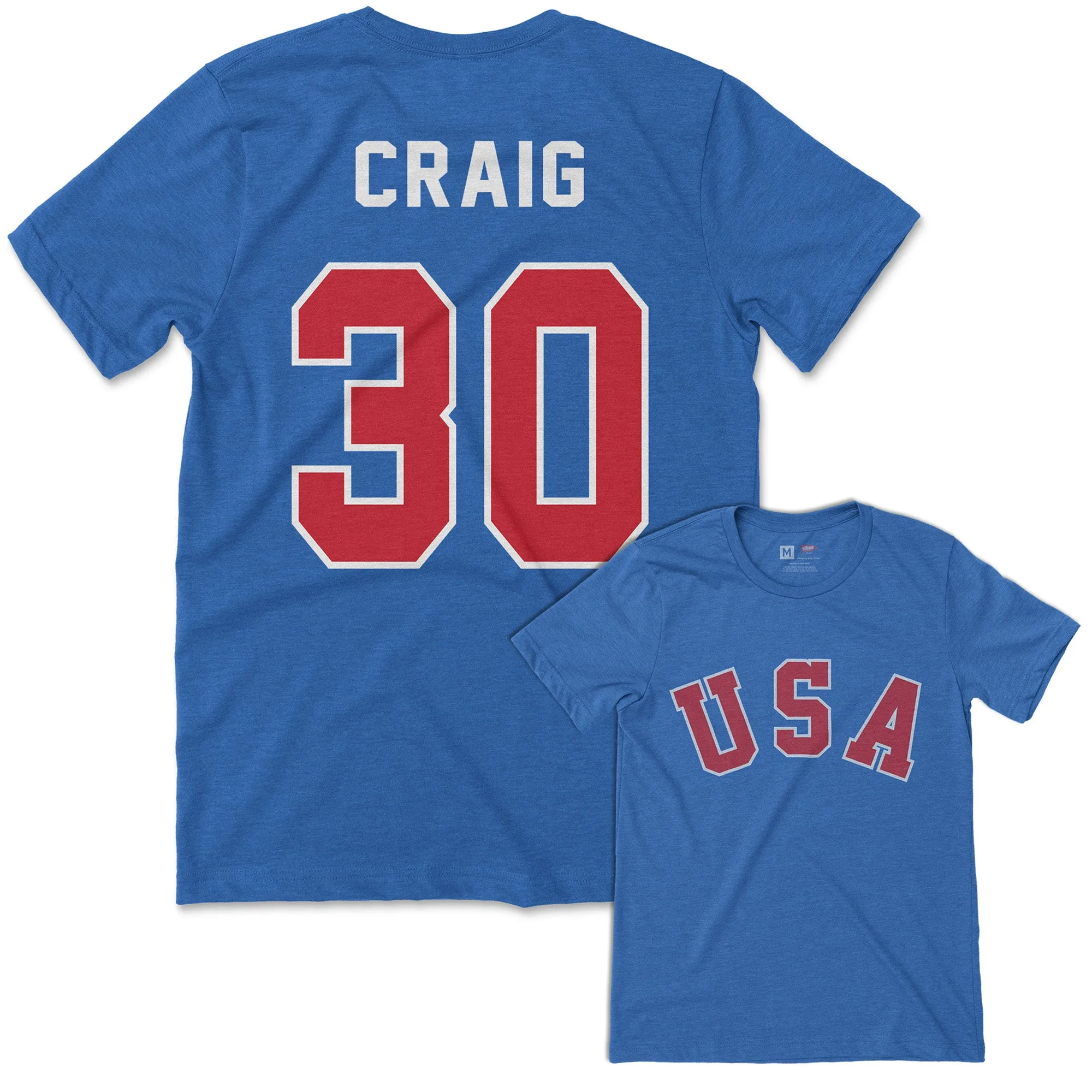1980 Jim Craig Away Jersey Tee sold by Streaker Sports