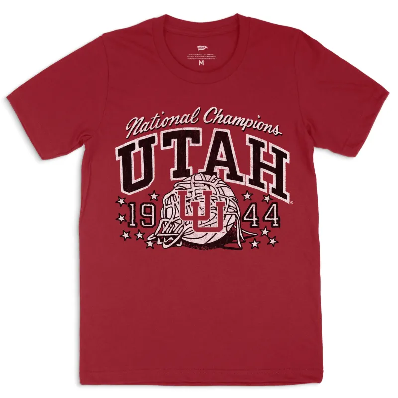 Utah Utes Vintage 1944 Basketball Champs Tee made by Streaker Sports