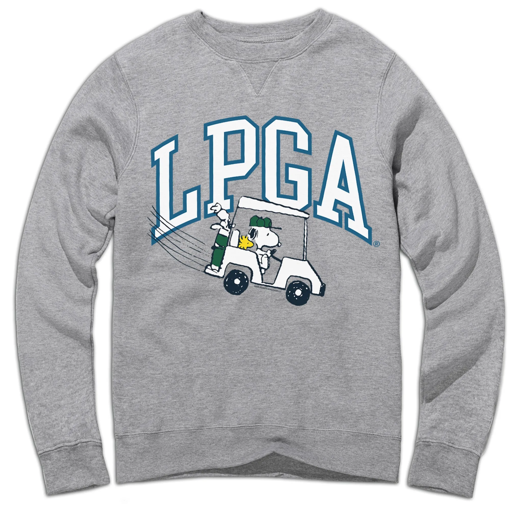 Peanuts x LPGA Golf Cart Crewneck Sweatshirt sold by Streaker Sports