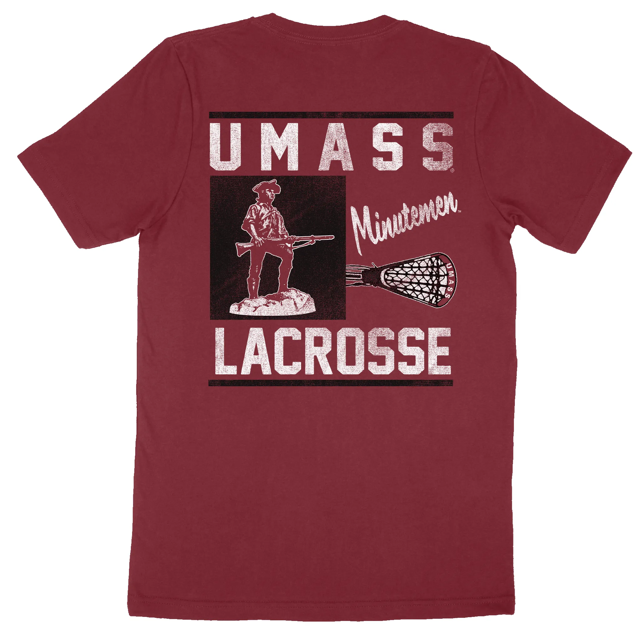 UMass Vintage Hi-Wall Lacrosse Tee sold by Streaker Sports product image thumbnail 3