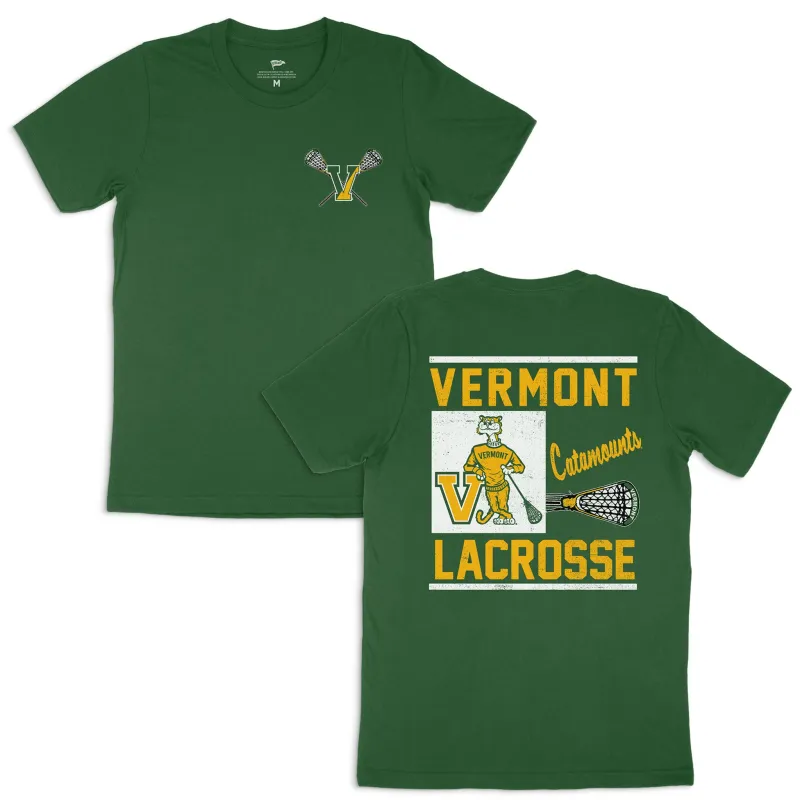 Vermont Vintage Hi-Wall Lacrosse Tee made by Streaker Sports