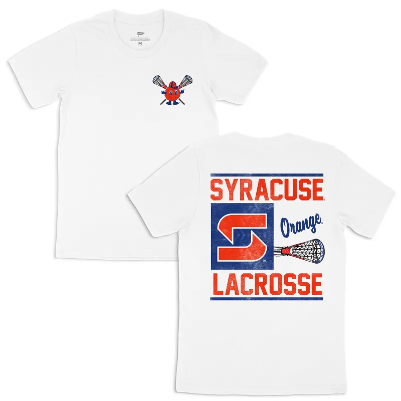 Syracuse Vintage Hi-Wall Lacrosse Tee made by Streaker Sports