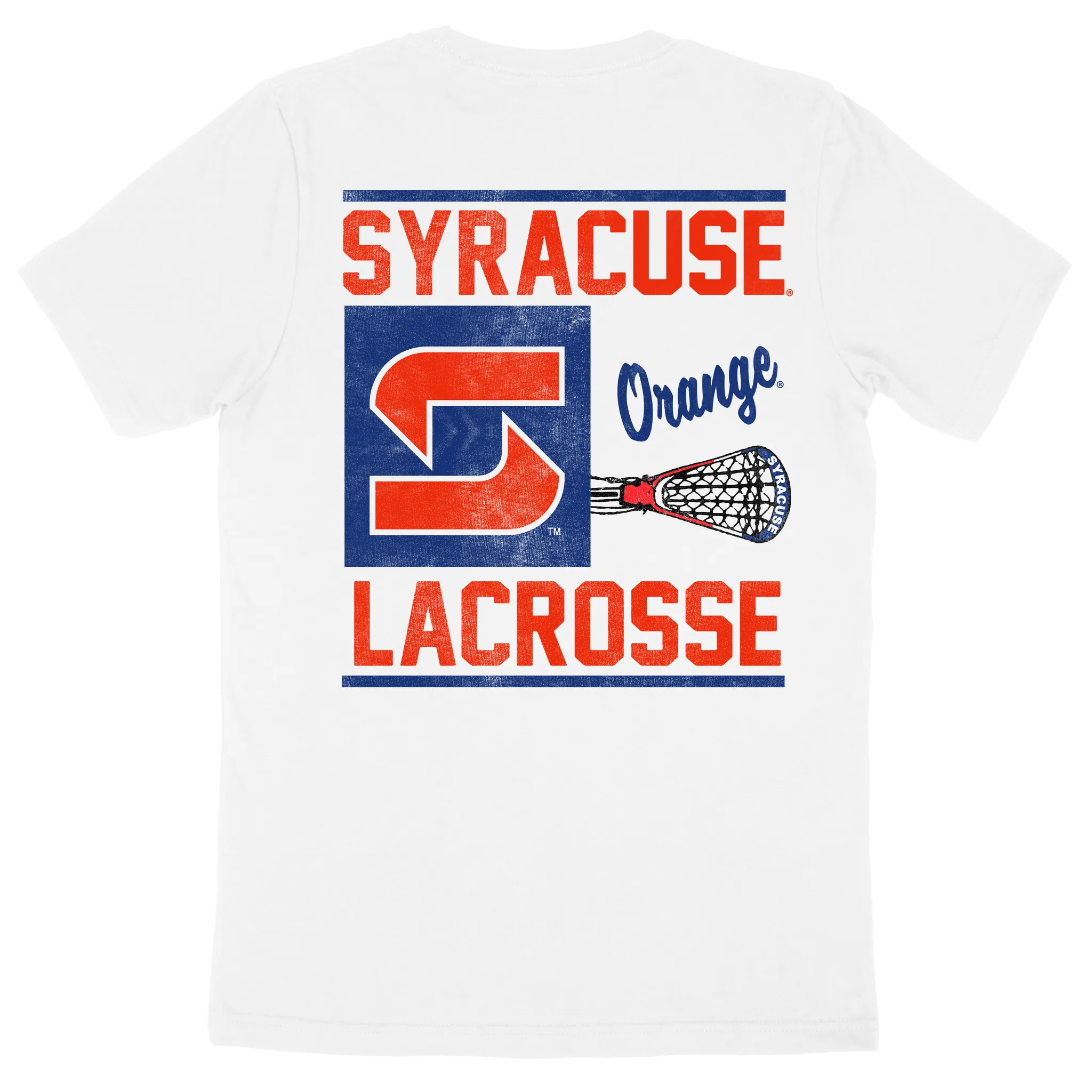 Syracuse Vintage Hi-Wall Lacrosse Tee sold by Streaker Sports product image thumbnail 3
