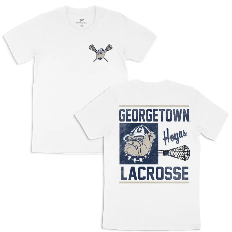 Georgetown Vintage Hi-Wall Lacrosse Tee made by Streaker Sports