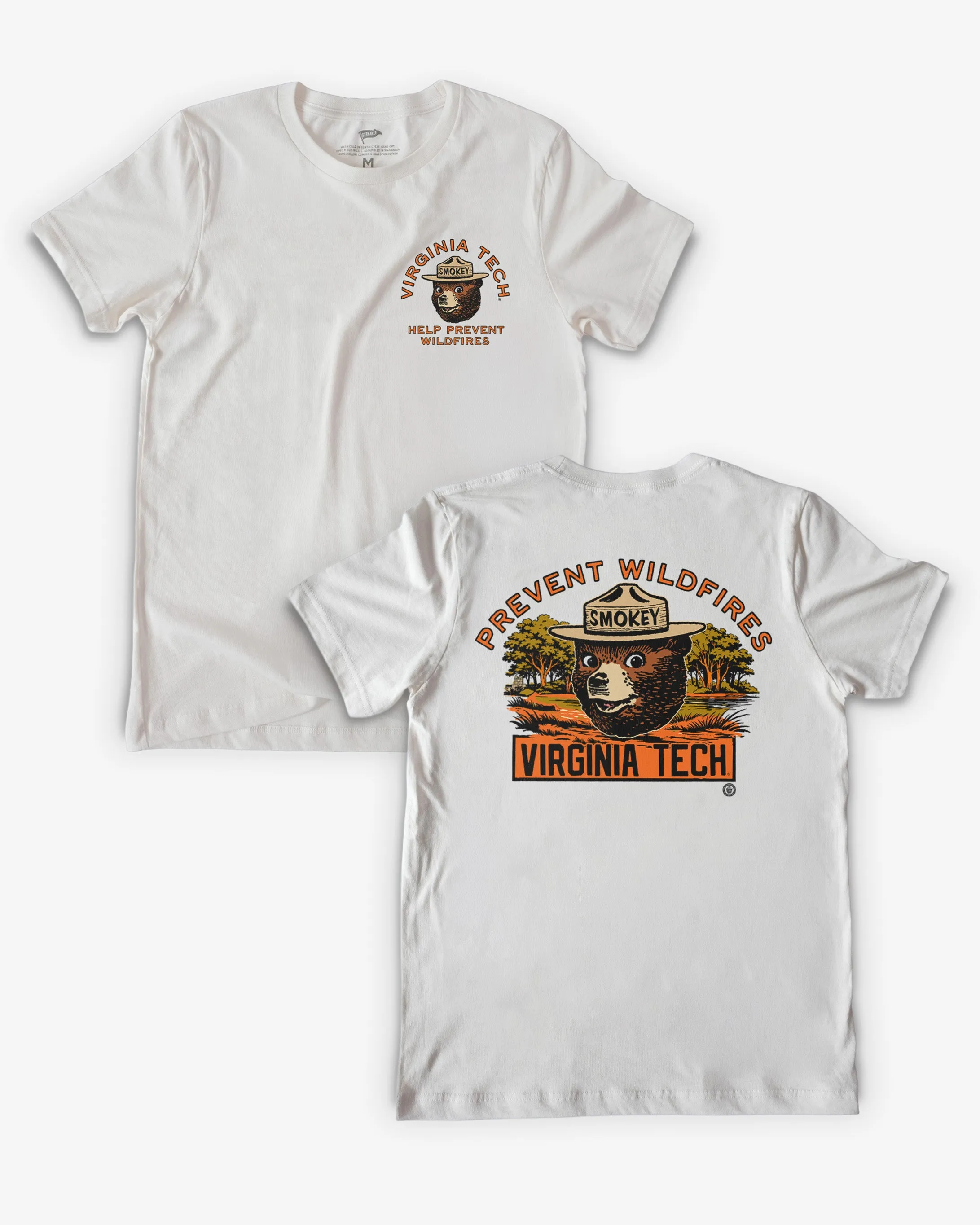 Smokey x Virginia Tech Help Prevent Wildfires Tee sold by Streaker Sports